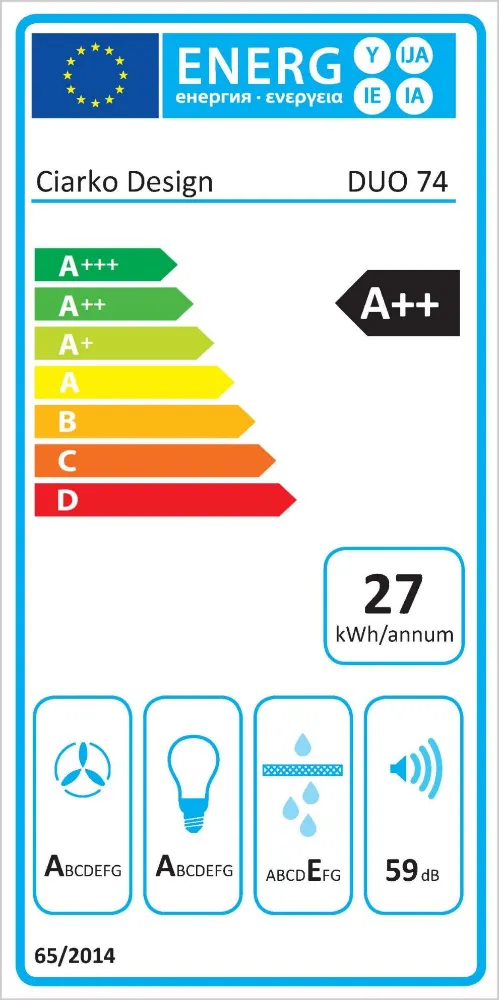 Image Built-in hood Duo 74 White (CDZ7405B)