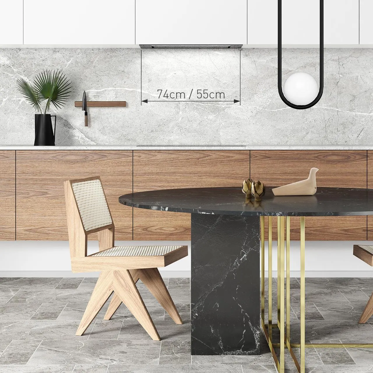 Image Built-in hood Duo 74 Black (CDZ7405C)