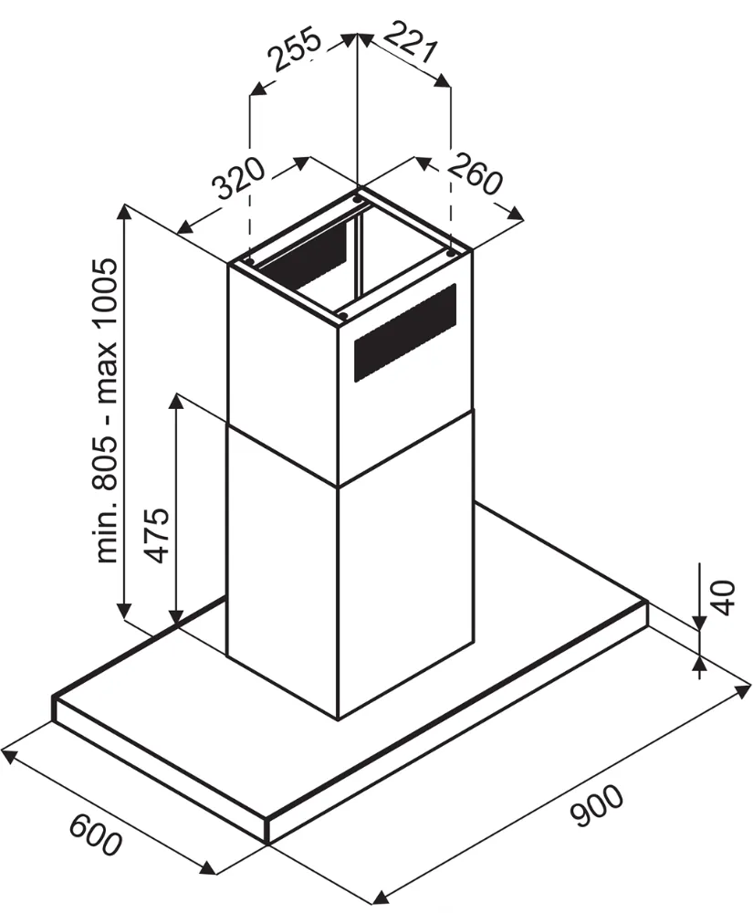 Image ISLAND HOOD KOI9213BLGH