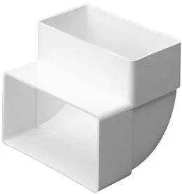 Image Vertical elbow, channel flat 220x90 mm, 90°, white