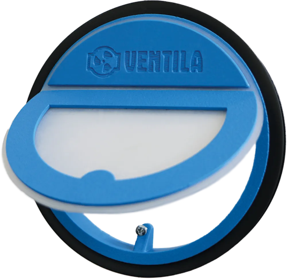 Circular horizontal odor-proof flap with magnet 150 mm for hoods