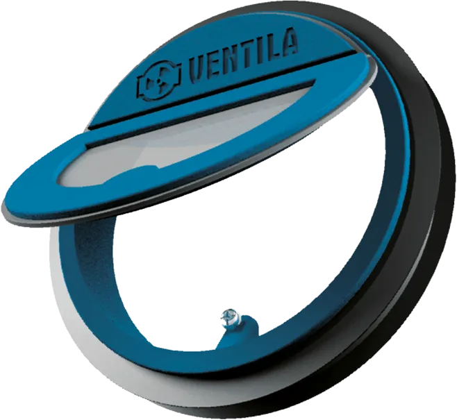 Image Circular horizontal odor-proof flap with magnet 150 mm for hoods