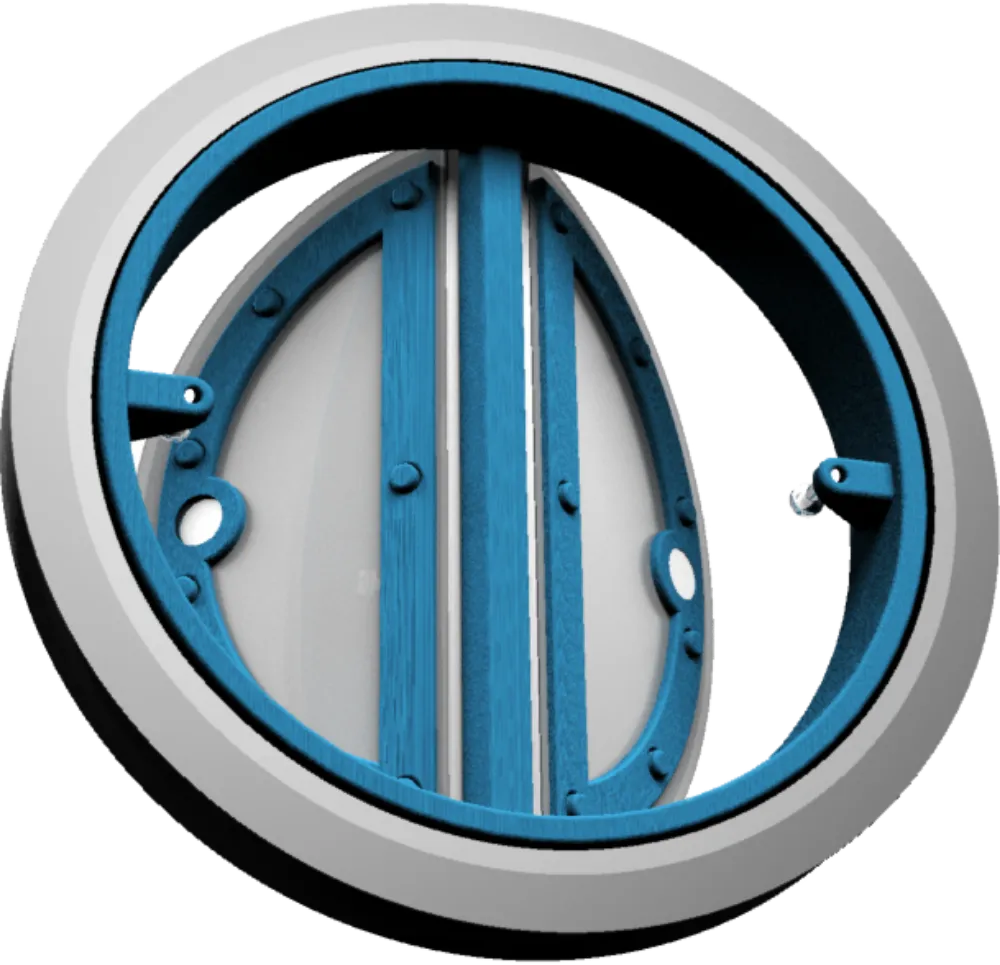 Image Round odor-proof flap with magnet for vertical and horizontal use