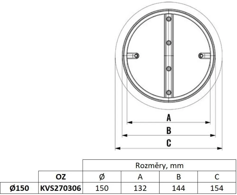 Image Round odor-proof flap with magnet for vertical and horizontal use