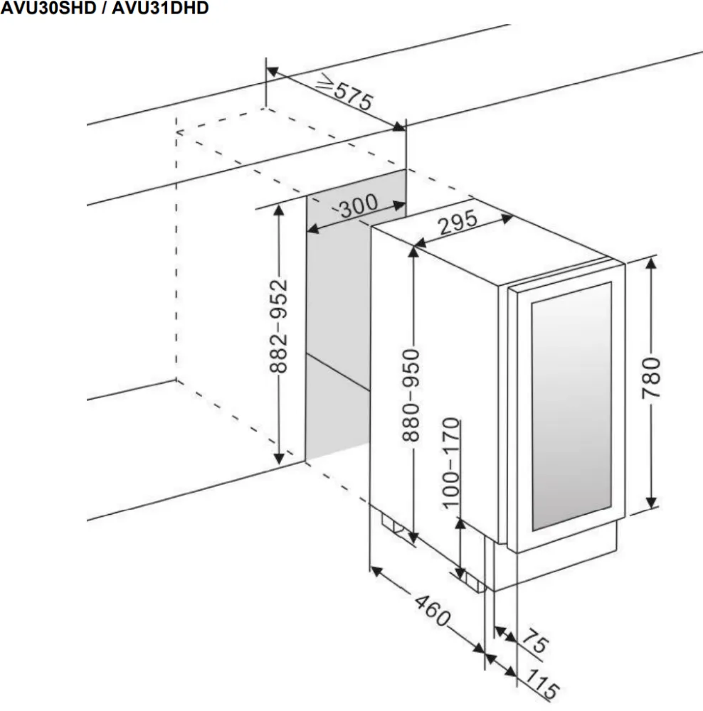 Image Wine cabinet AVU30SHD