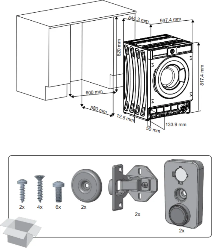 Image BUILT-IN WASHING MACHINE KWF2481BI