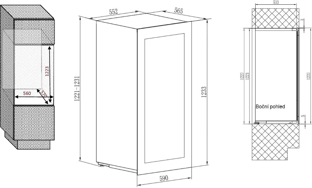 Image WINE CABINET AVI122PLATINUM