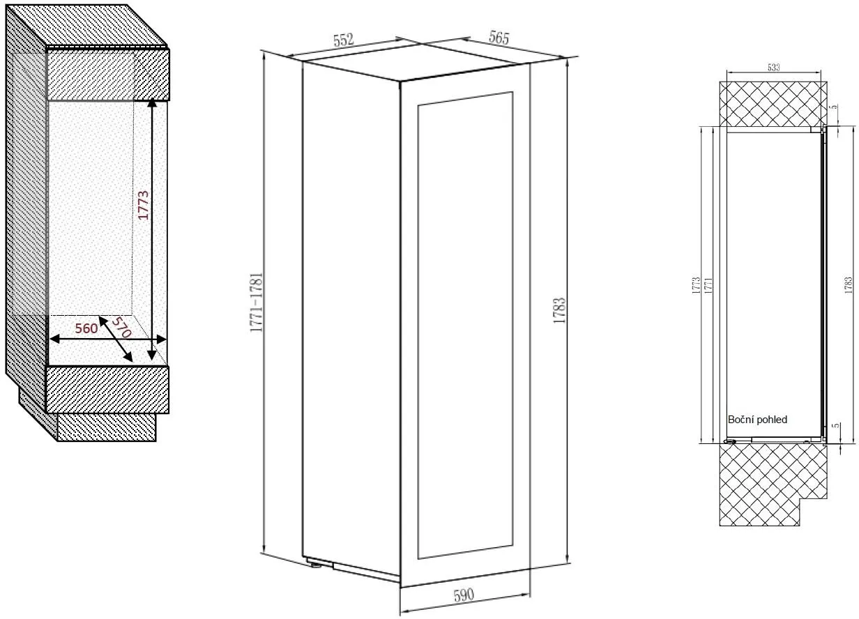 Image WINE CABINET AVI178PLATINUM