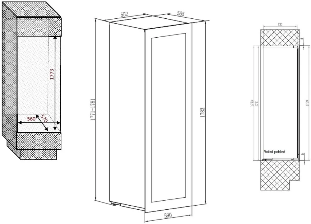 Image WINE CABINET AVI178PLATINUM
