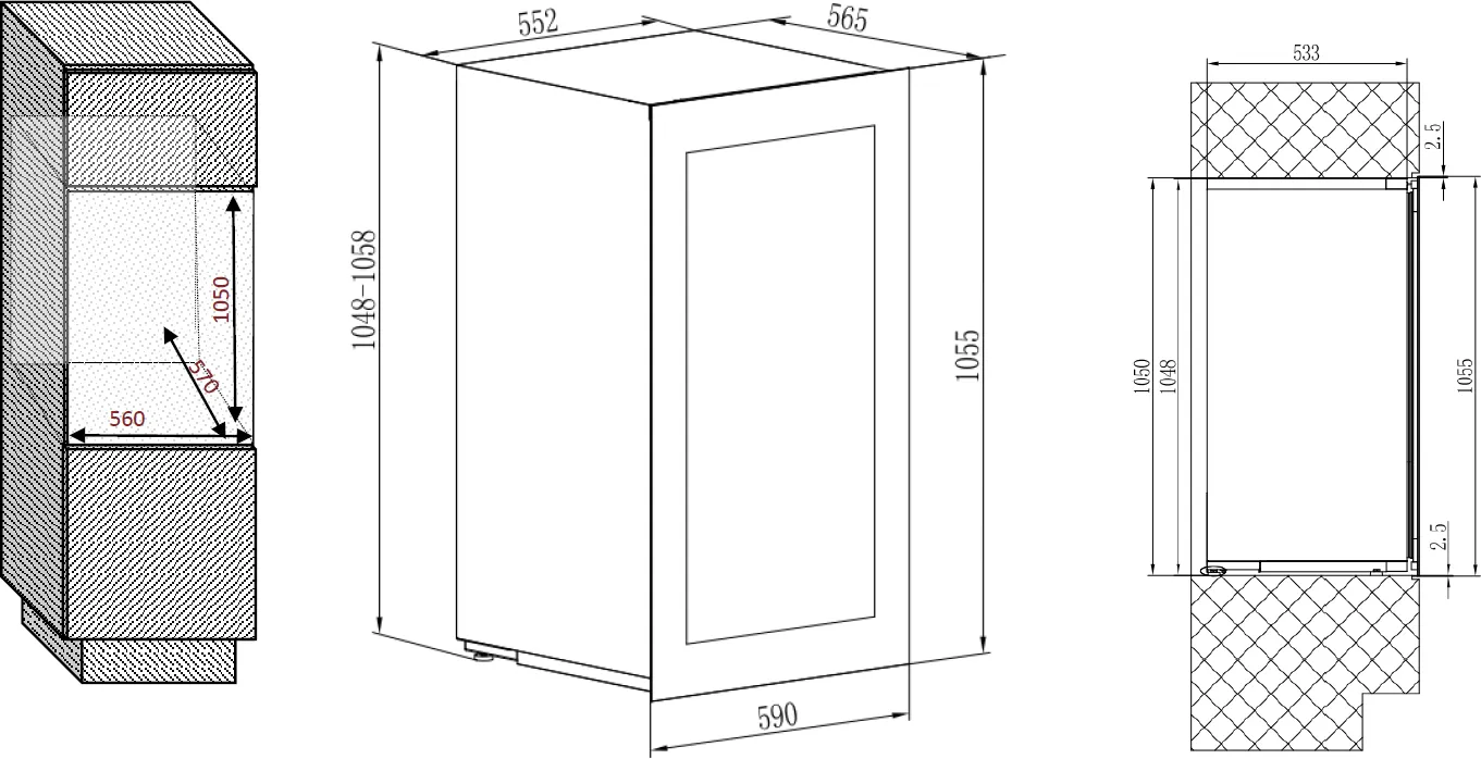 Image WINE CABINET  AVI105PLATINUM