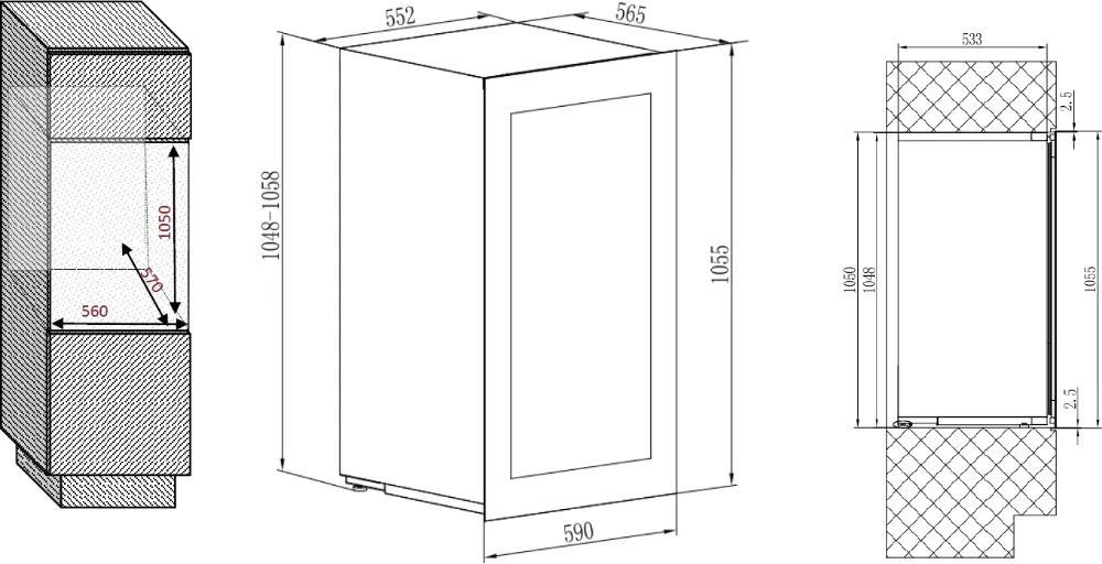 Image WINE CABINET  AVI105PLATINUM