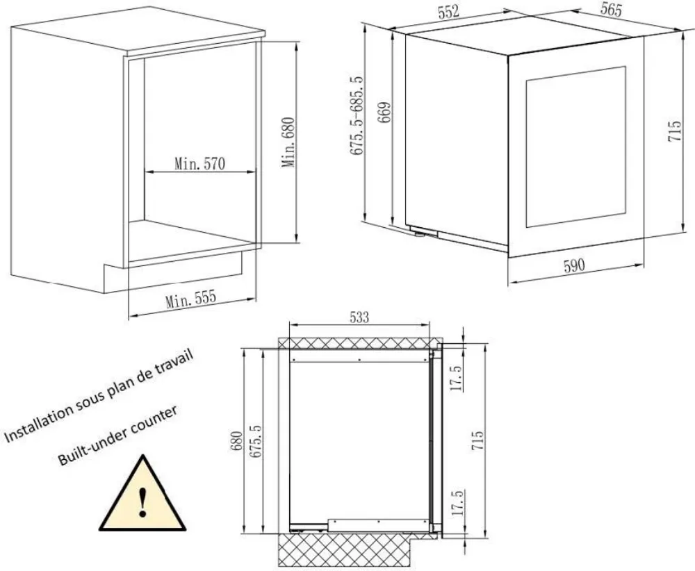 Image WINE CABINET AVI72PLATINUM