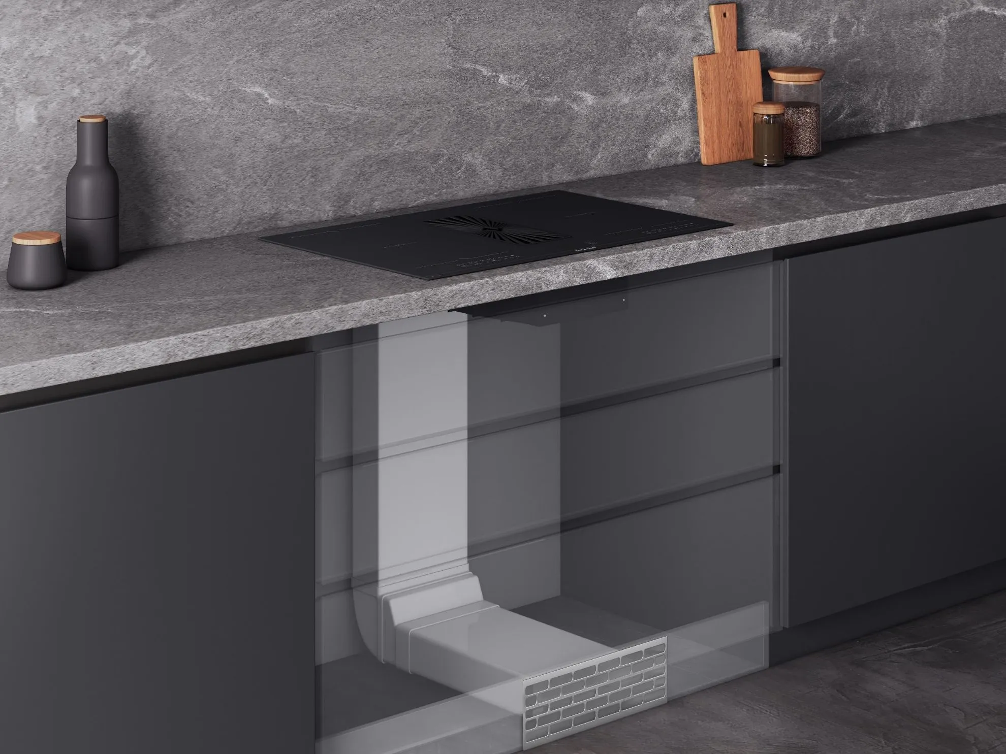 Image INDUCTION HOB DPH4840B (set with extractor)