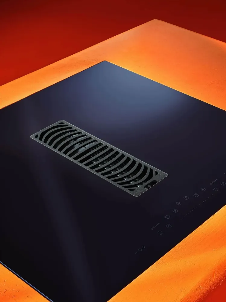 Image INDUCTION HOB WITH INTEGRATED EXTRACTOR WIZARD SLIM 72 CDB7201C