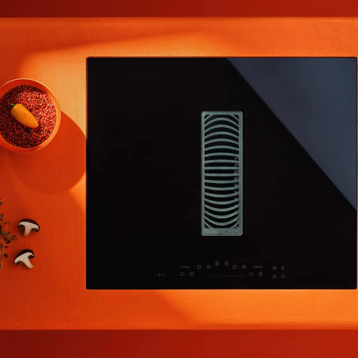 Image INDUCTION HOB WITH INTEGRATED EXTRACTOR WIZARD SLIM 72 CDB7201C