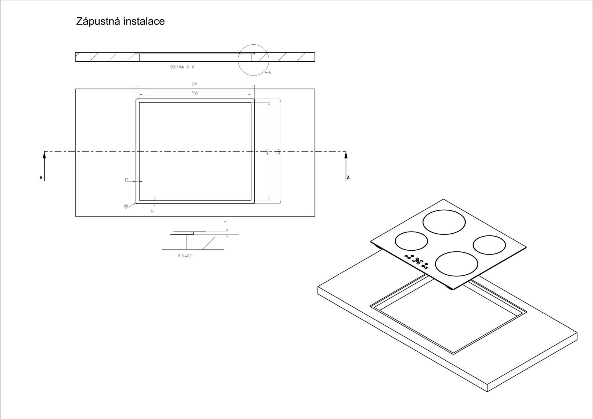 Image VITROCERAMIC HOB KPV6020B