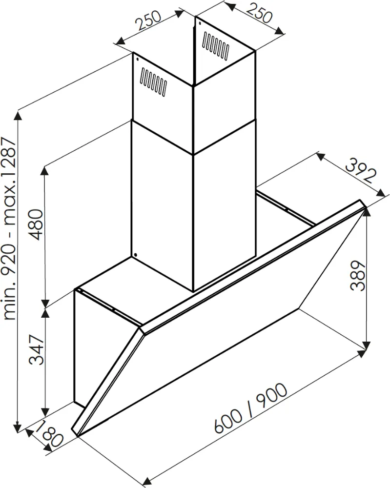 Image CHIMNEY HOOD DHV4674B