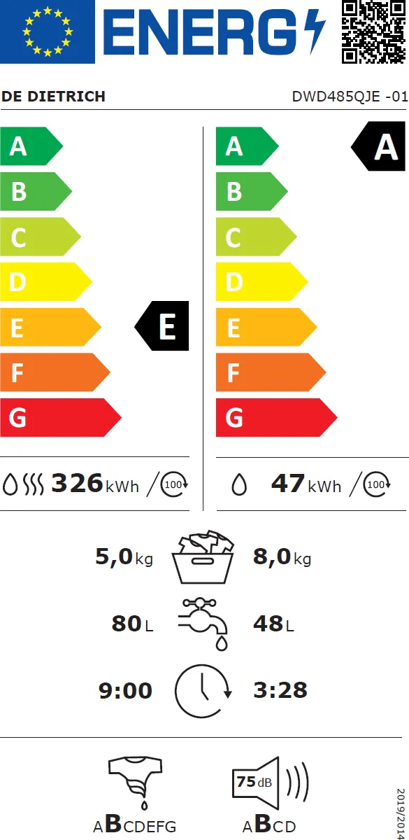 Image BUILT-IN WASHER WITH DRYER DWD485QJE