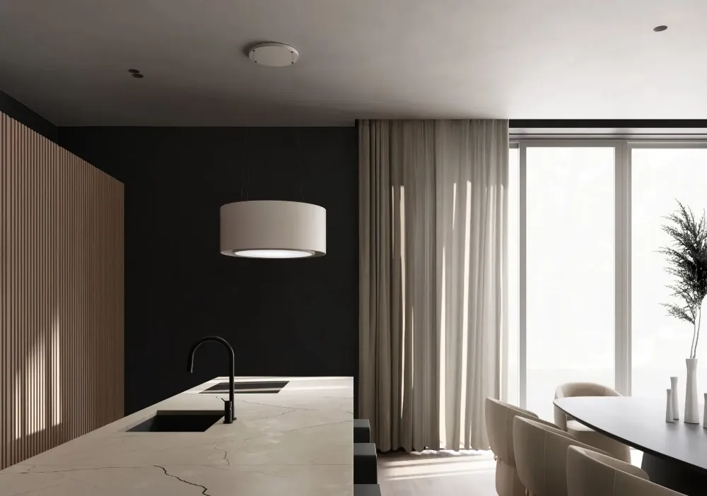 Image ISLAND HOOD PIU LIGHT 80 BLACK CDW8002C