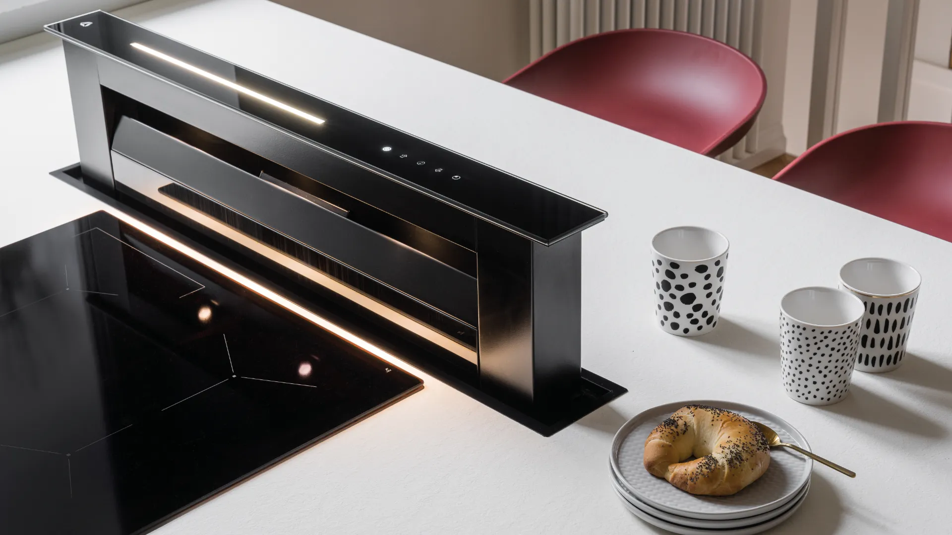 Image Worktop hood MOONDRAFT 90 Black CDB9001CC