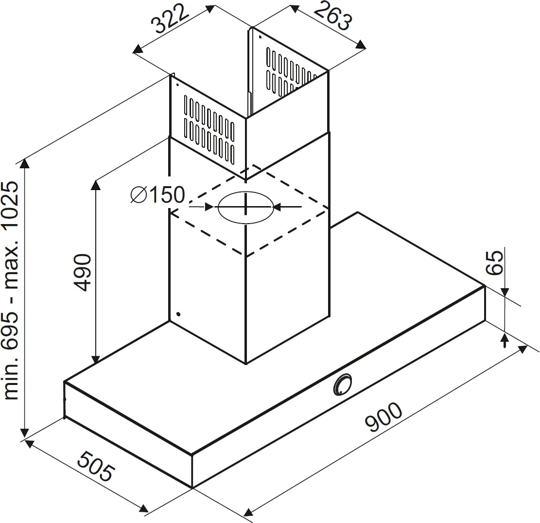 Image CHIMNEY HOOD DHB4934W