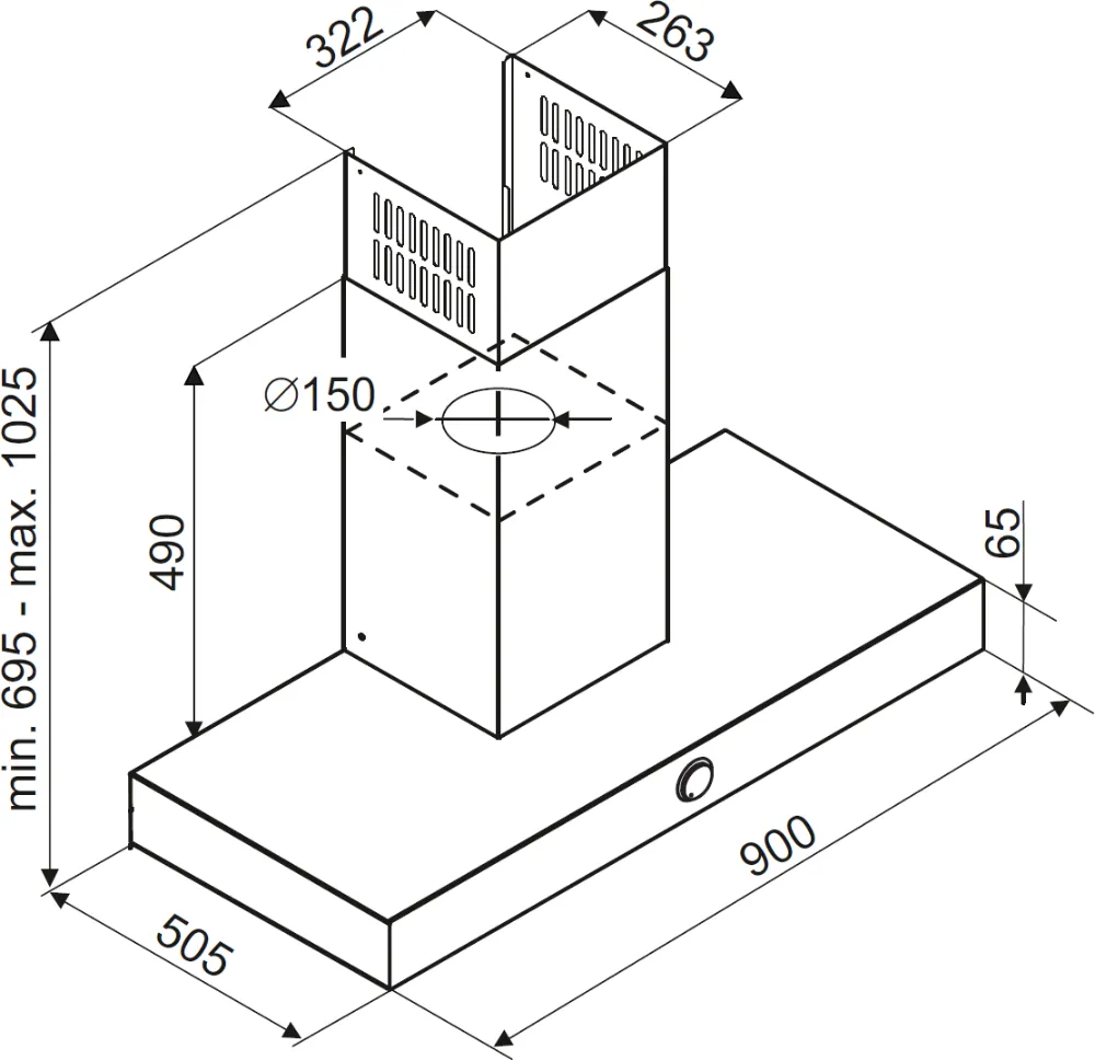 Image CHIMNEY HOOD DHB4934X