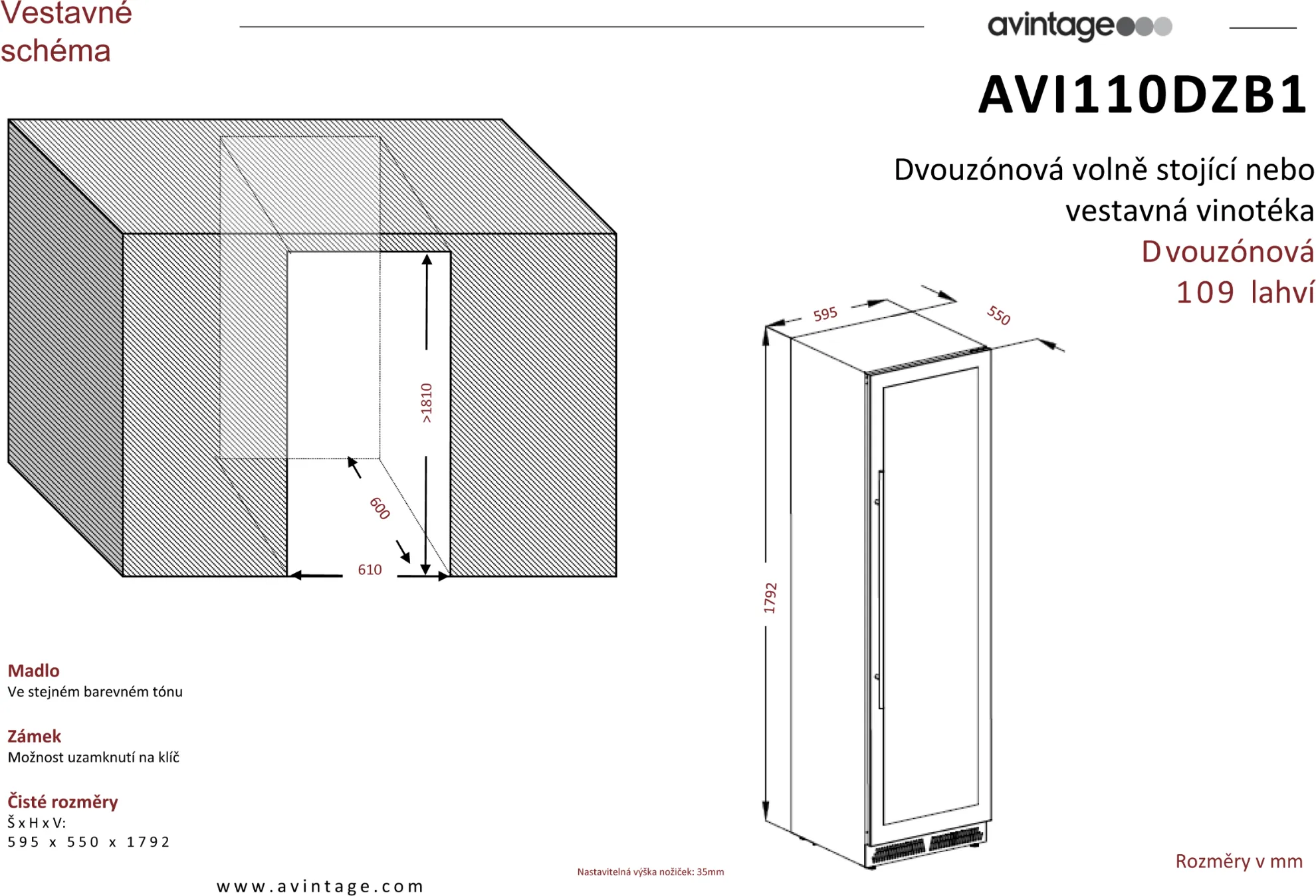 Image WINE CABINET AVI110DZB1