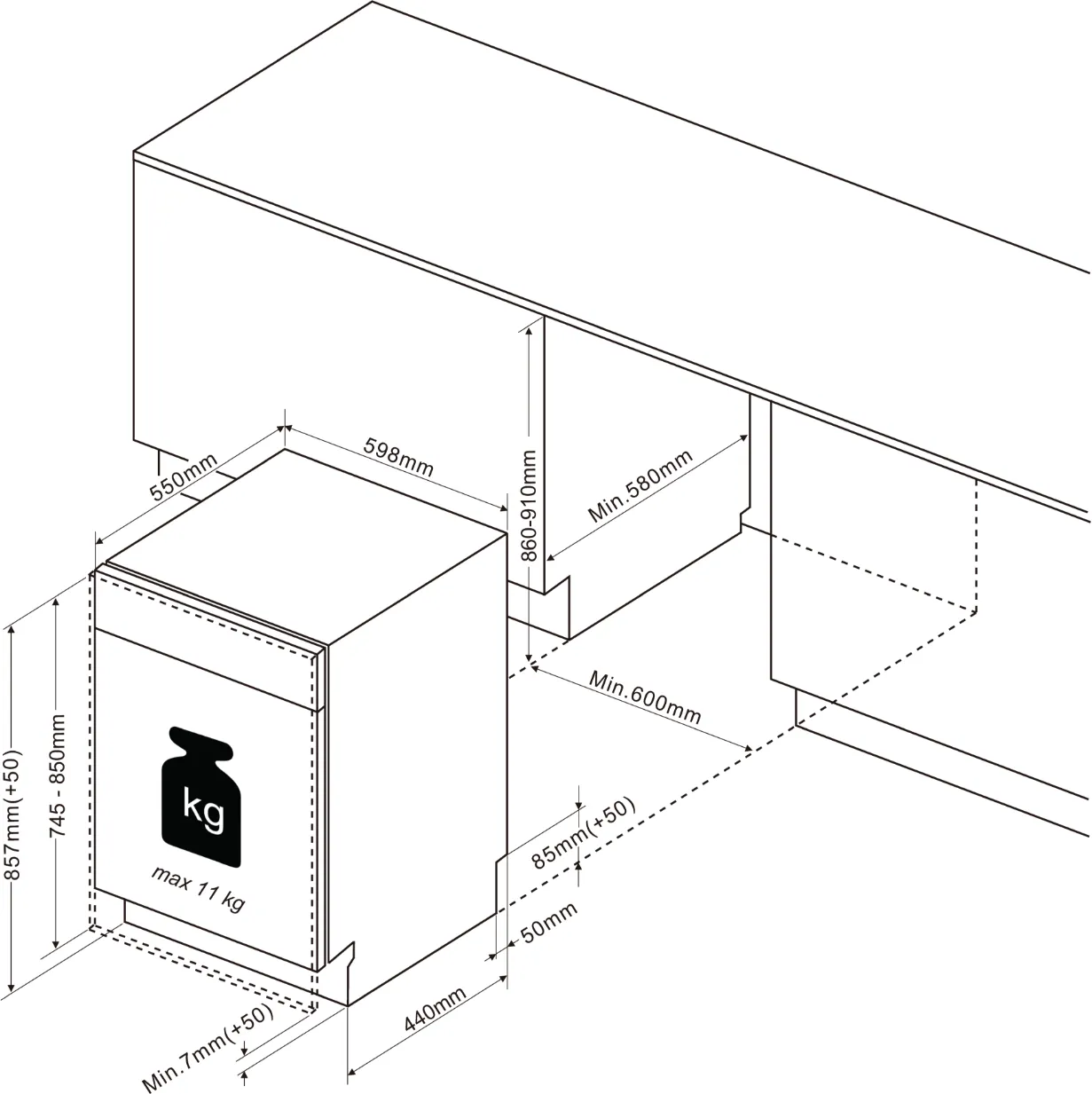Image BUILT-IN DISHWASHER DCJ632DQB