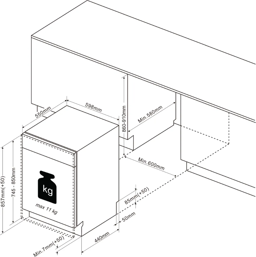 Image BUILT-IN DISHWASHER DCJ632DQB