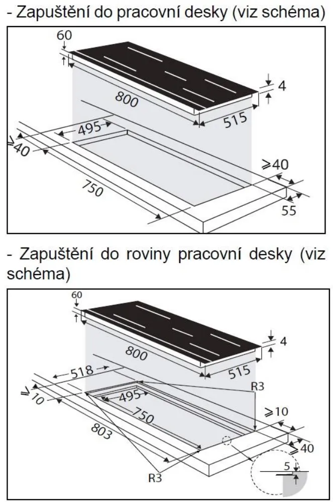 Image INDUCTION HOB DPH4840BT (set with extractor and probe)
