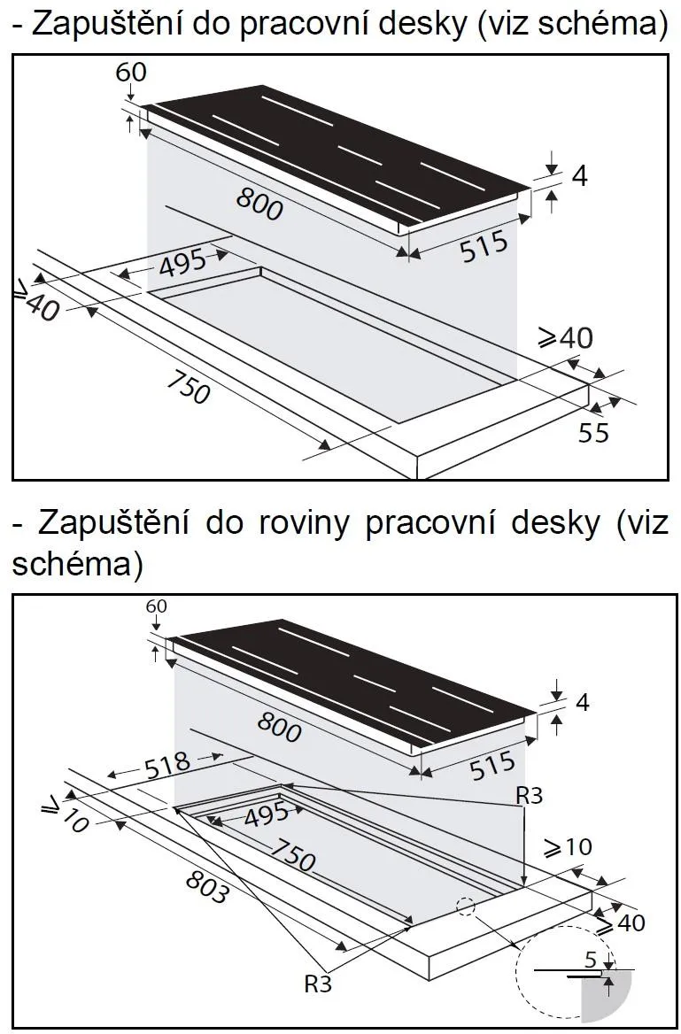 Image INDUCTION HOB DPH4840B (set with extractor)