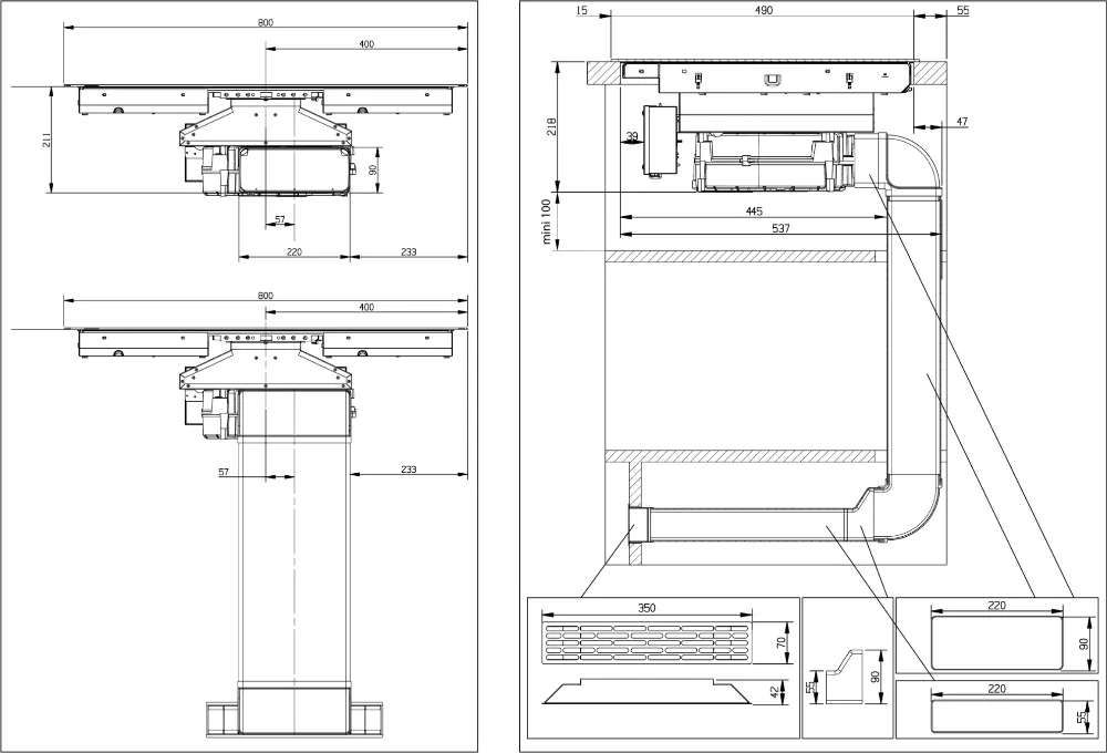 Image INDUCTION HOB DPH4840B (set with extractor)