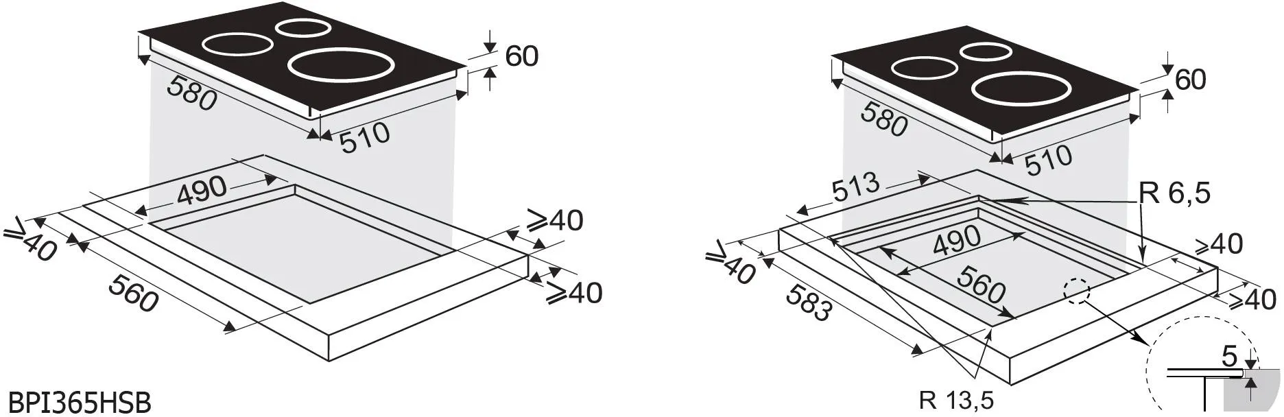 Image Induction hob BPI365HSB