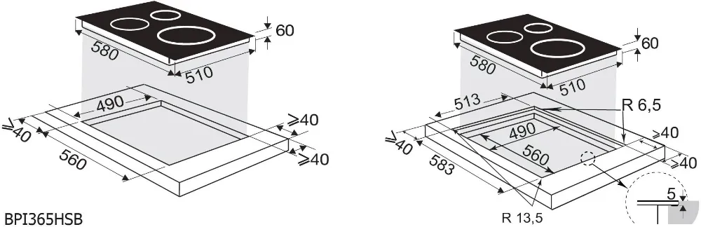 Image Induction hob BPI365HSB