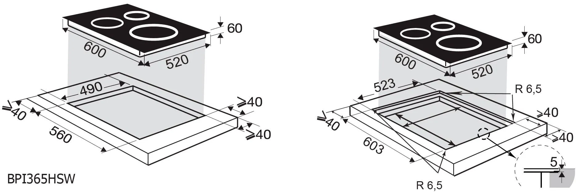 Image Induction hob BPI365HSW