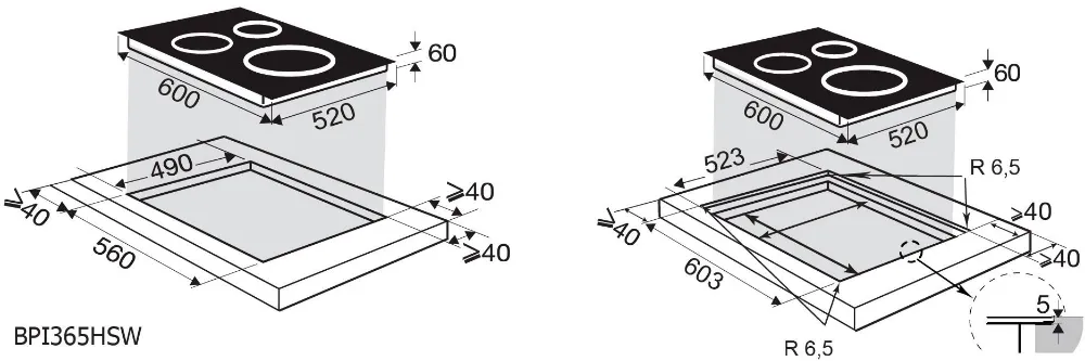 Image Induction hob BPI365HSW