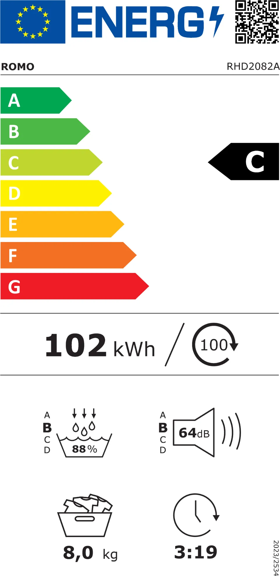 Image TUMBLE DRYER RHD2082A