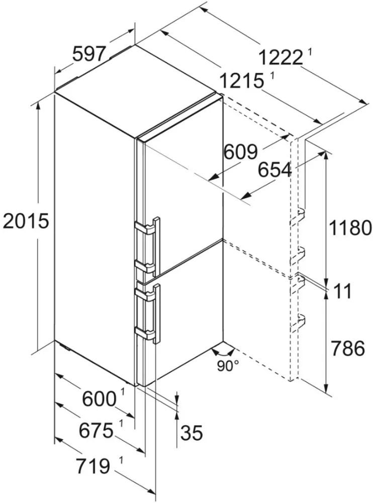 Image COMBINED REFRIGERATOR CBNbsa 575i