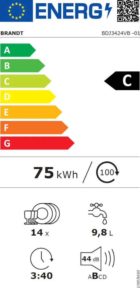 Image BUILT-IN DISHWASHER BDJ3424VB