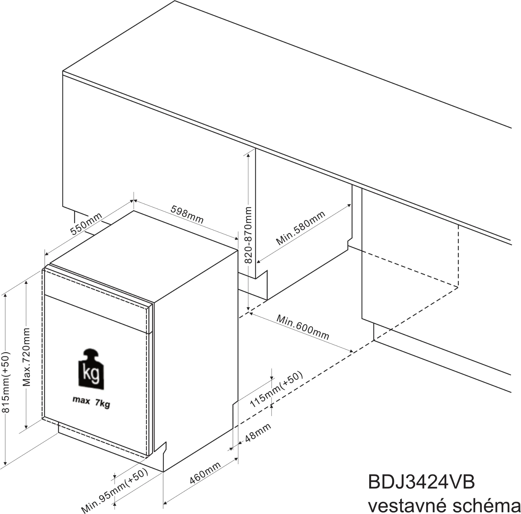 Image BUILT-IN DISHWASHER BDJ3424VB