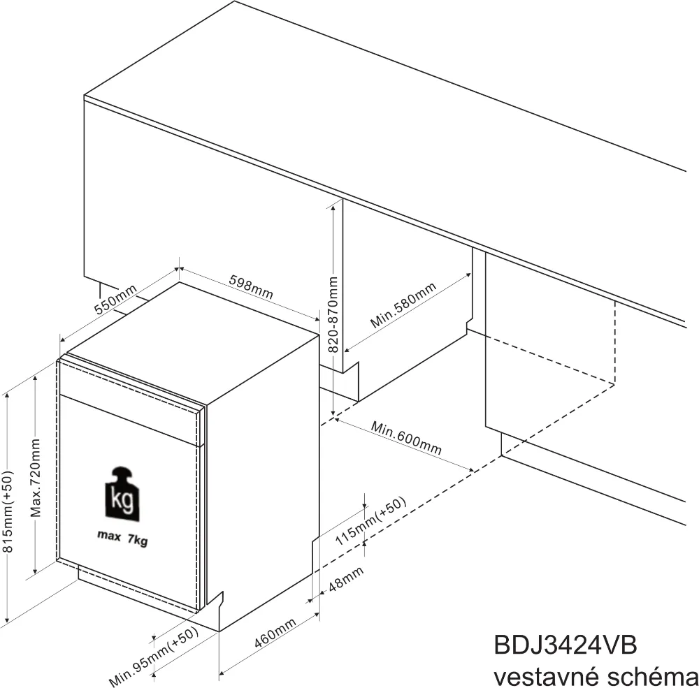 Image BUILT-IN DISHWASHER BDJ3424VB