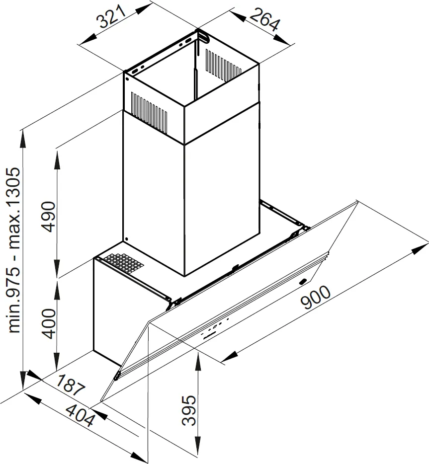 Image CHIMNEY HOOD DHV4974HB
