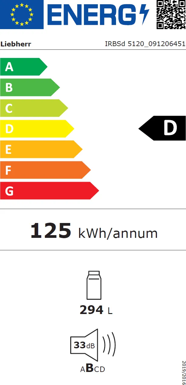 Image BUILT-IN REFRIGERATOR IRBSd 5120