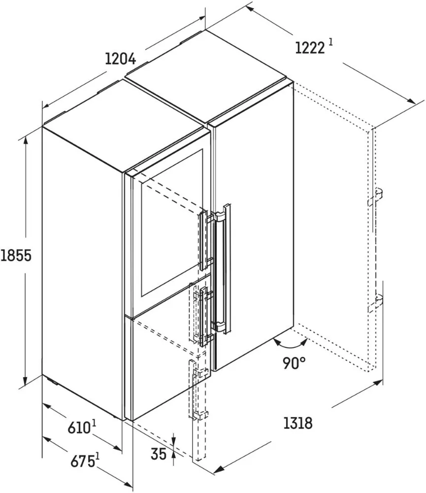 Image FRIDGE + FREEZER WITH WINE COOLER XRCst 5295