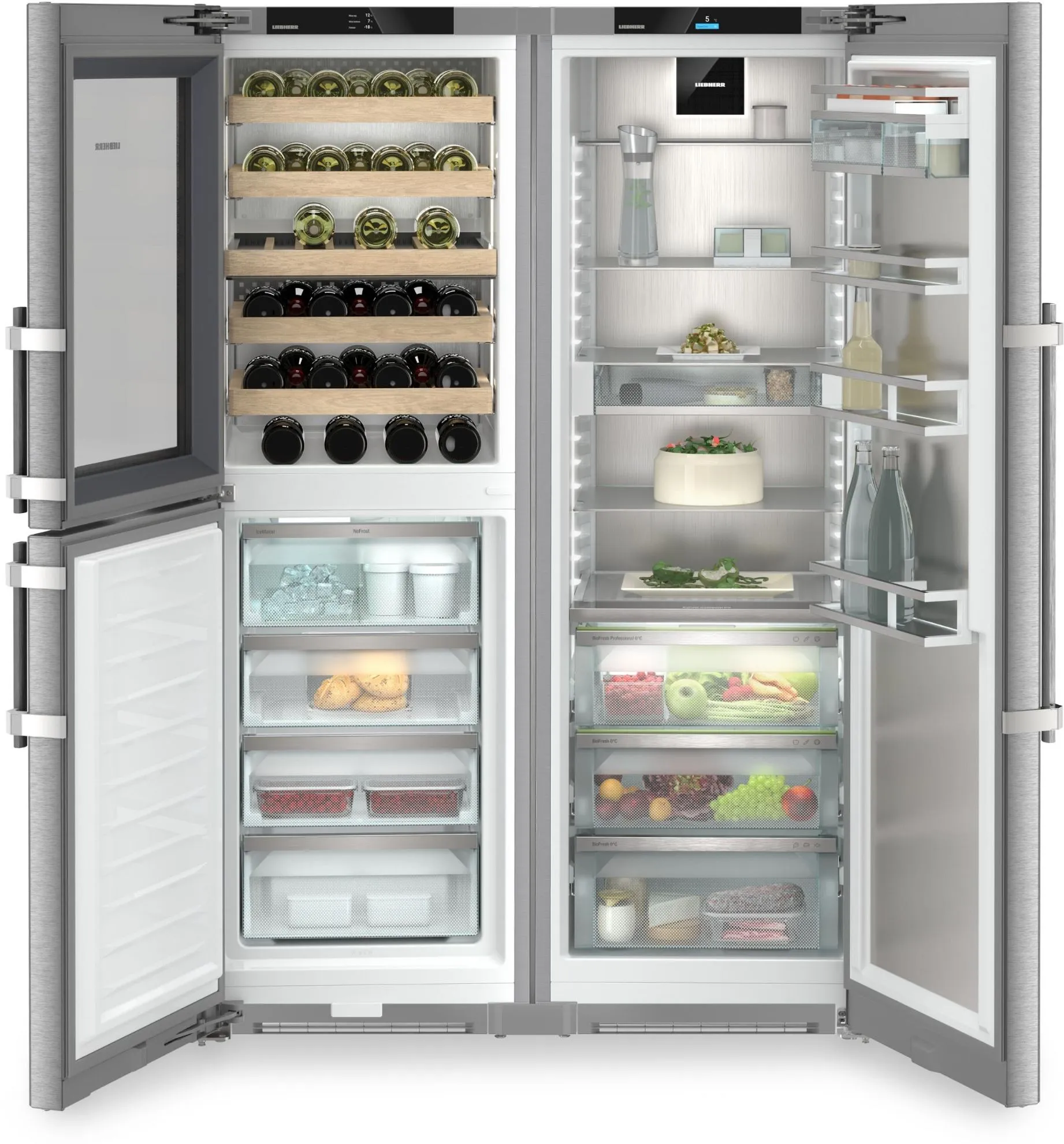 Image FRIDGE + FREEZER WITH WINE COOLER XRCst 5295