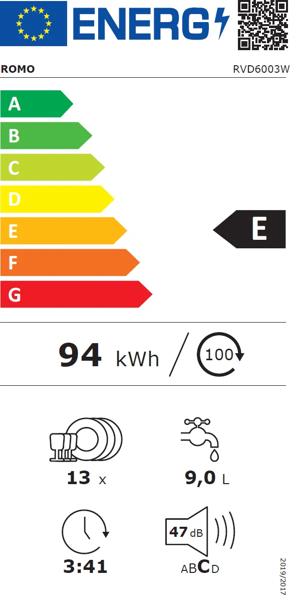 Image DISHWASHER RVD6003W