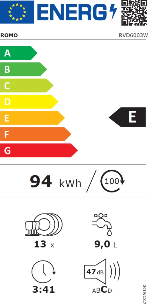 Image DISHWASHER RVD6003W