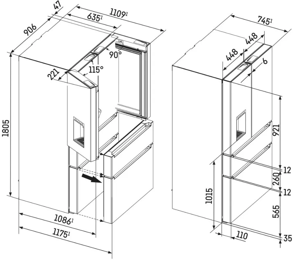 Image COMBINED REFRIGERATOR MBbsdi 9528
