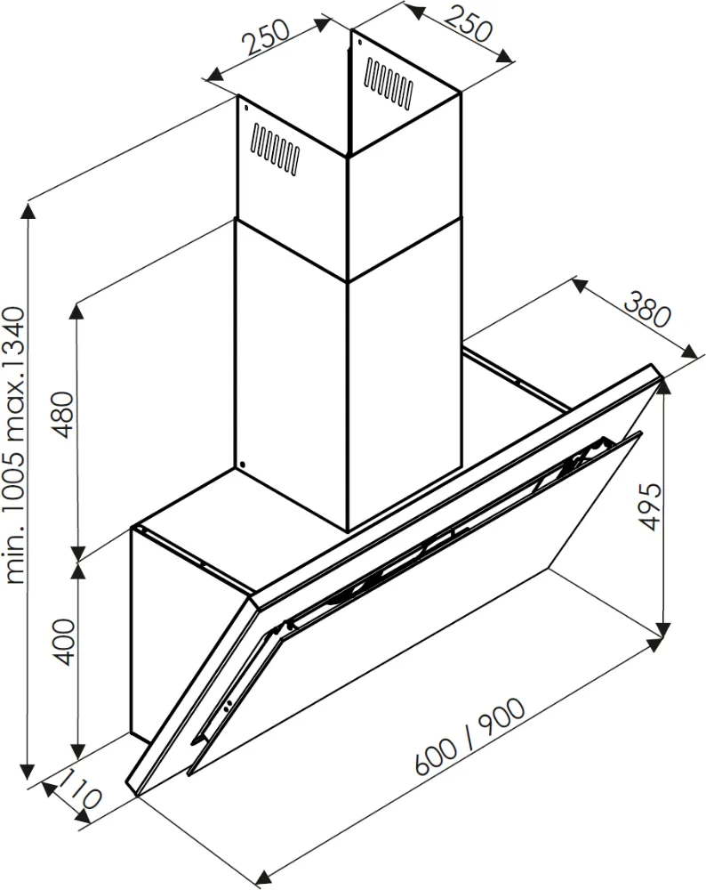 Image CHIMNEY HOOD DHV4984B