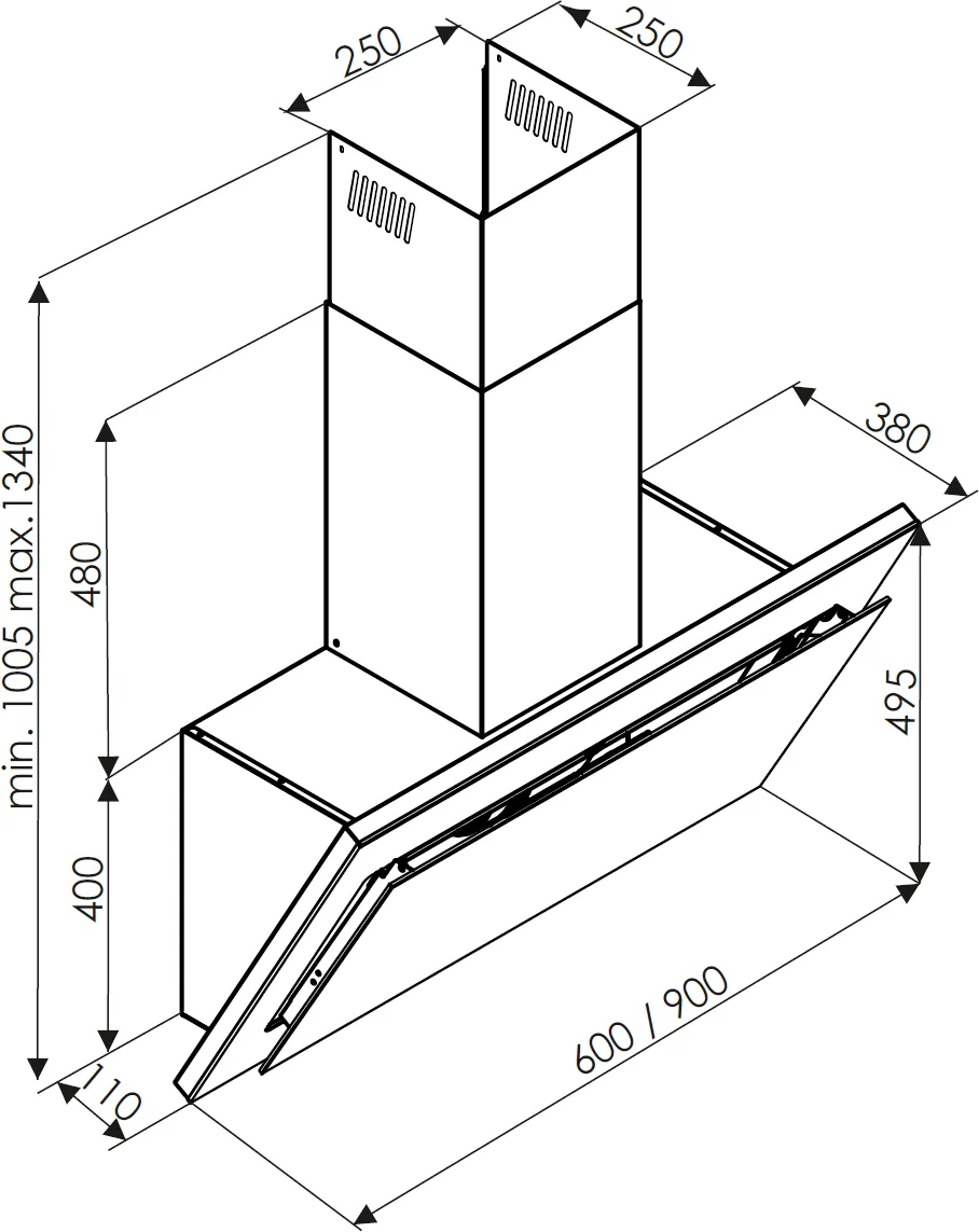 Image CHIMNEY HOOD DHV4684B